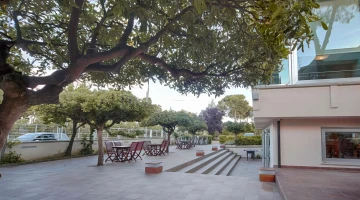 Hotel courtyard
