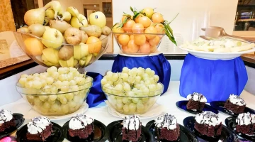 Fruit and dessert buffet