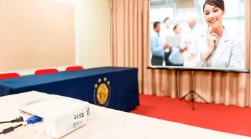 Meeting room with video projector