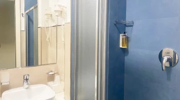 Private bathroom with shower cubicle