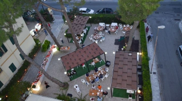 View of the garden from above