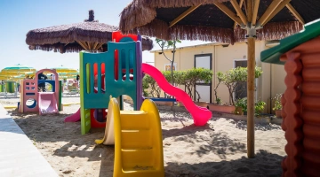 Play area on the beach