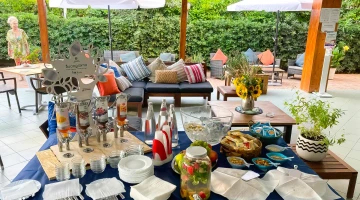 Apéritif sur la véranda