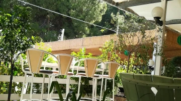 Giardino con sedie