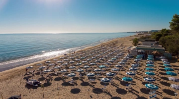 Vue aérienne de la plage