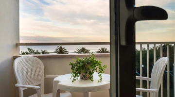 Private balcony with sea view