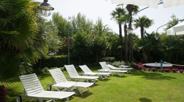 Solarium area in the garden