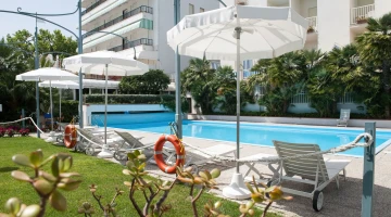 Fenced swimming pool