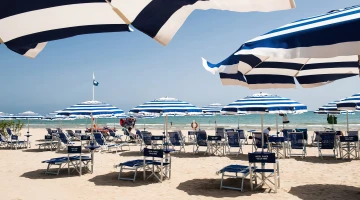 Private equipped beach