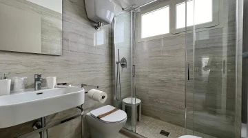 Bathroom with shower cubicle