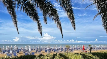 View of the private beach from the garden