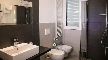 Bathroom with shower cubicle