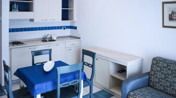 Living room with kitchenette