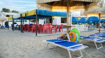Point de restauration sur la plage
