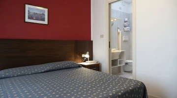 Chambre double mansardée avec salle de bain privée