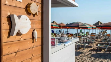 Detail of the private beach