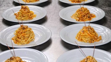 First course at the restaurant