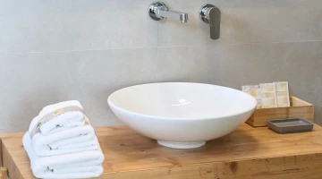 Dettaglio del bagno in Deluxe Cielo