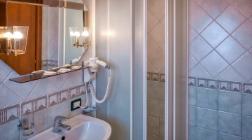 Bathroom with shower box