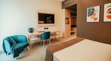 Standard double room with TV and desk