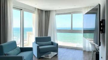 Windows overlooking the sea