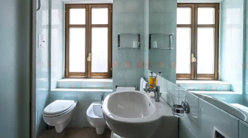 Private bathroom with shower cubicle 