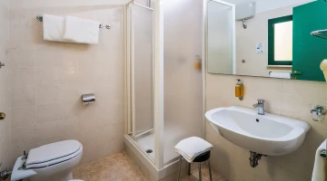 Private bathroom with shower cubicle