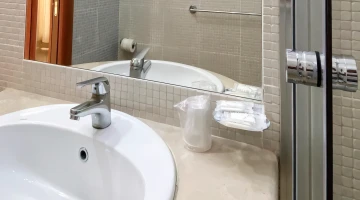 Private bathroom with courtesy set