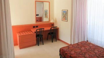 Room with desk in apartment