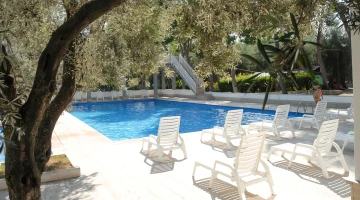 Swimming pool with solarium