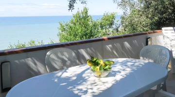 Furnished balcony in independent apartment