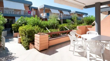 Balcony with coffee table