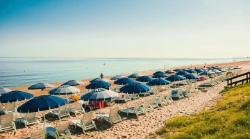 Private equipped beach