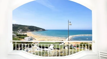 Sea view from the balcony of a room