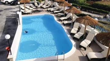 Swimming pool seen from above