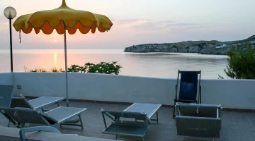 Panoramic terrace at sunset