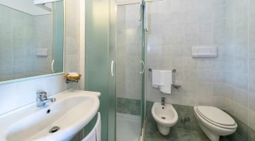Bathroom with shower cubicle