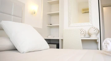 Detail of furnishings in the double bedroom