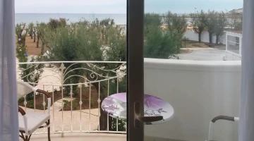 Furnished balcony of a room