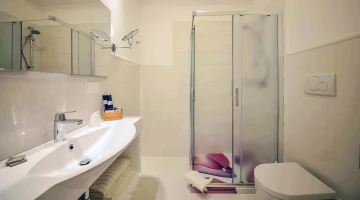 Bathroom with shower cubicle