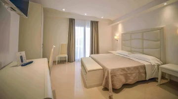 Detail of furnishings in the double bedroom