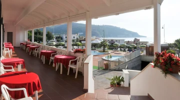Patio with tables