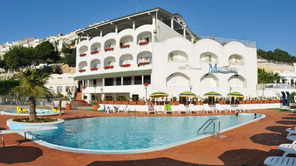 Exterior of the structure with swimming pool
