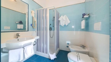 Bathroom with shower cubicle