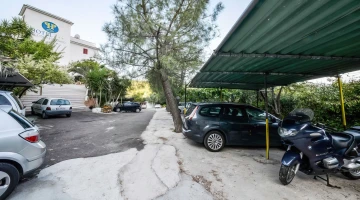 Parking spaces inside the property