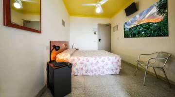 Room with TV and telephone