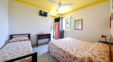 Three-bed room with TV