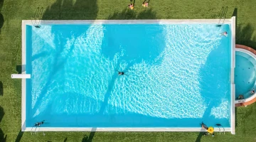 Aerial view of the swimming pool