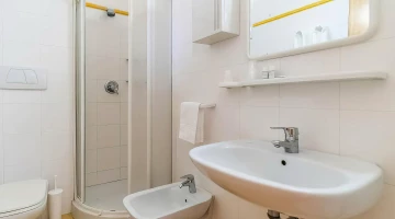 Bathroom with shower box in Standard Room