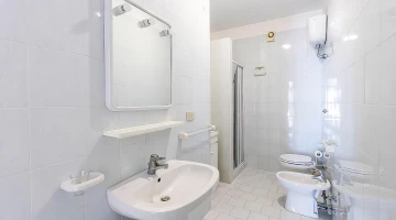 Bathroom with shower box